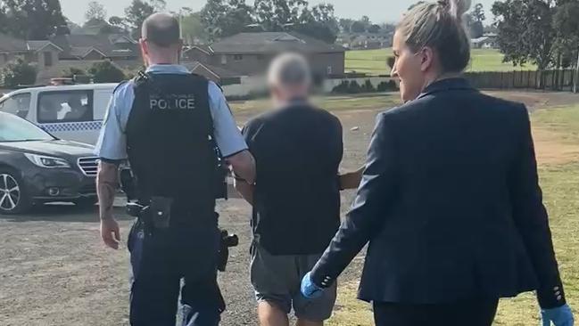 David Macpherson is arrested. Picture: NSW Police