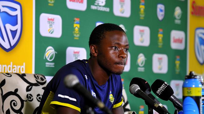 Kagiso Rabada at a post match press conference. Picture: Getty Images.