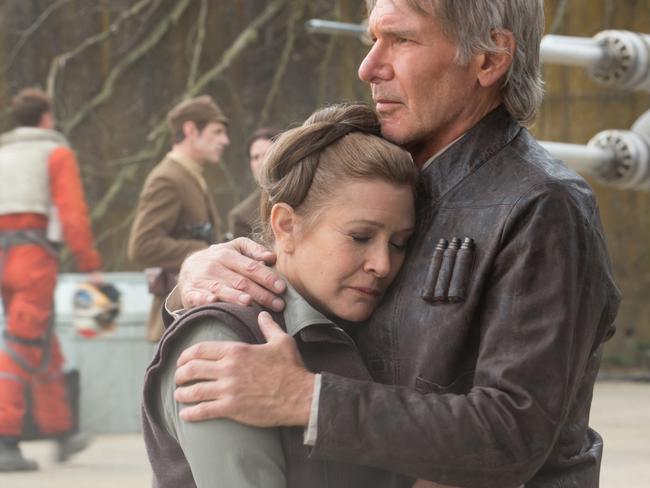 Carrie Fisher and Harrison Ford reprised their roles in Star Wars: The Force Awakens. Picture: Lucasfilm Ltd. & TM