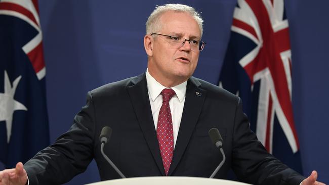 Prime Minister Scott Morrison said the real jobless rate was still well into double digits. Picture: NCA NewsWire/Joel Carrett