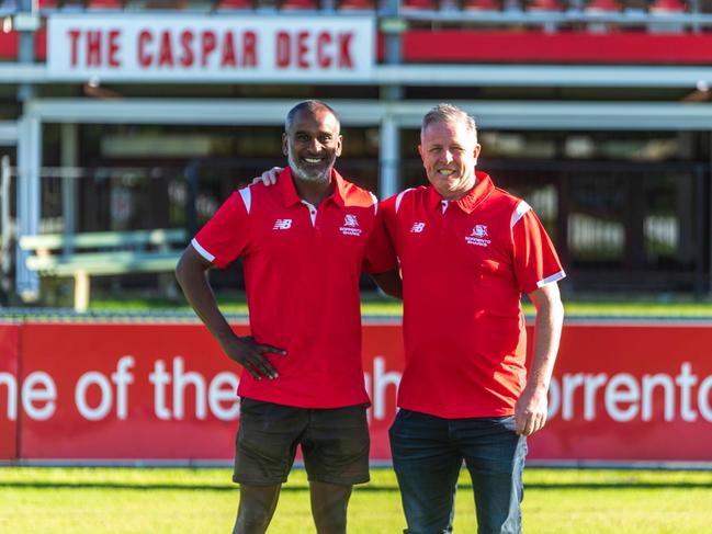 Dimitri Mascarenhas with Sorrento president Ben McDonald. Picture: Supplied