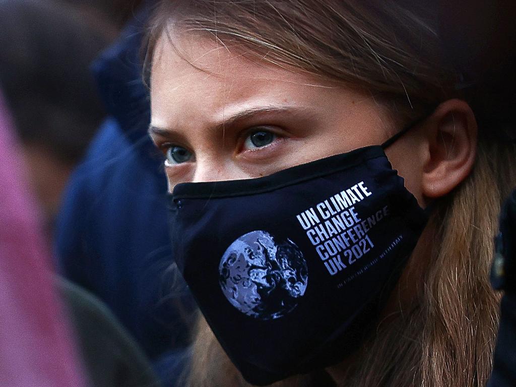 The 18-year-old didn’t hold back in a speech to protesters. Picture: AFP