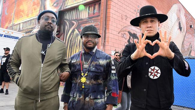 will.i.am, apl.de.ap and Taboo of The Black Eyed Peas. Picture: Getty Images