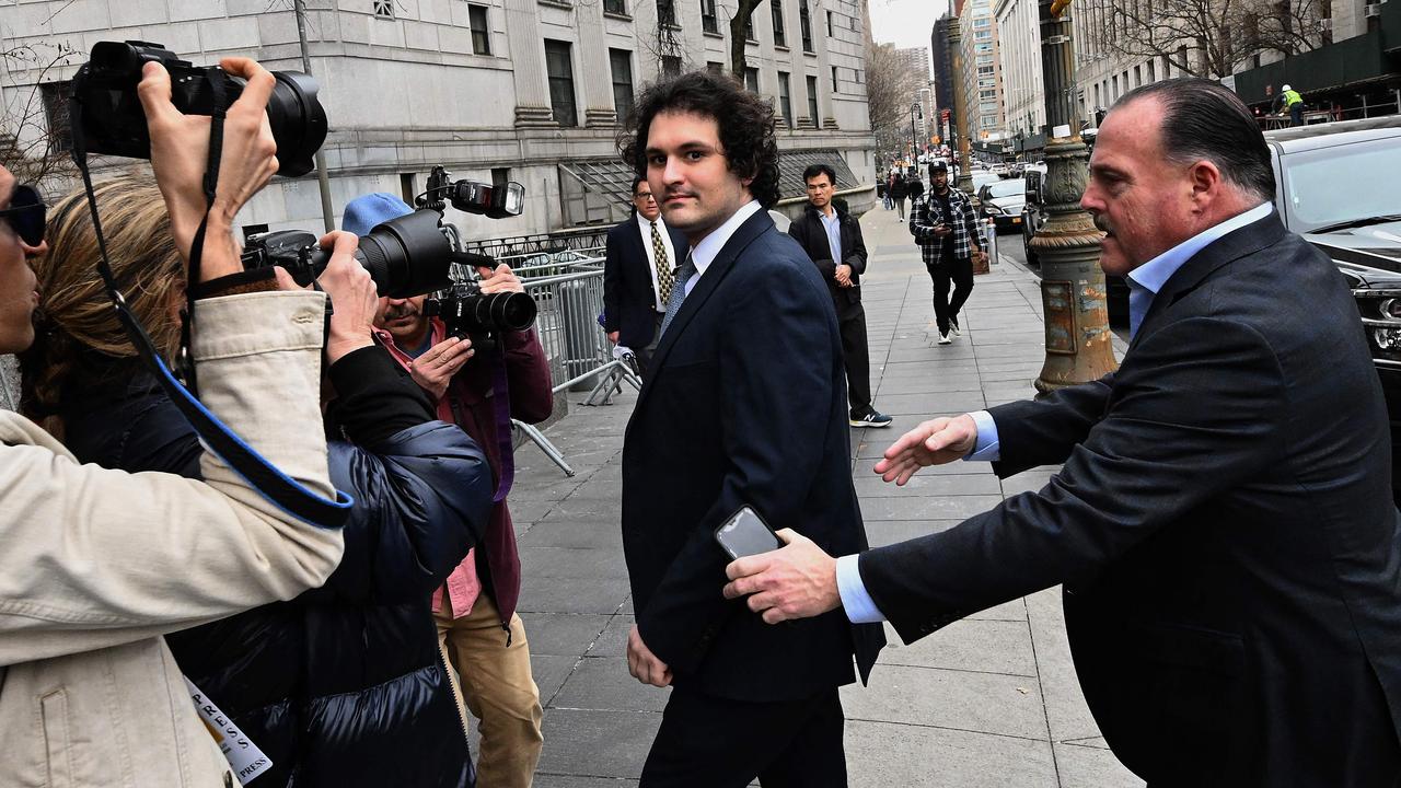 FTX founder Sam Bankman-Fried arrives at the US Federal Court in New York earlier this year. Picture: AFP