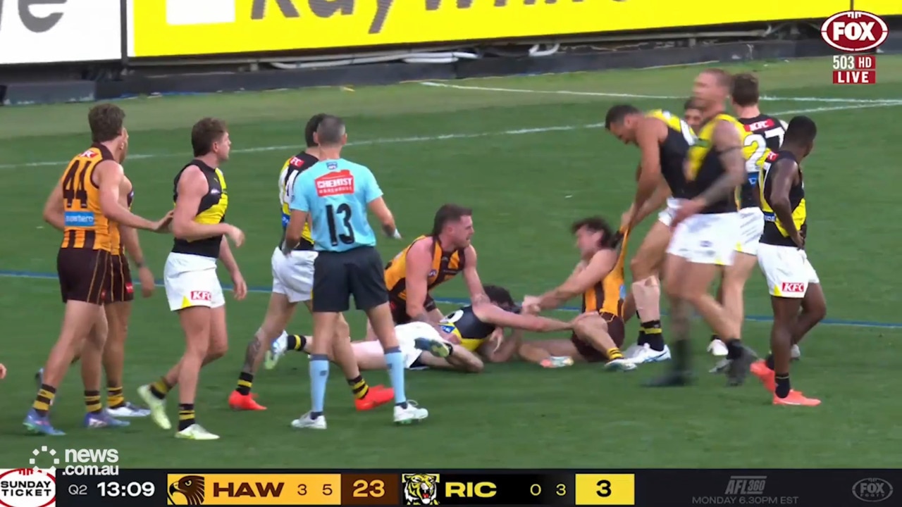 Ugly scenes as Tigers and Hawks stars clash