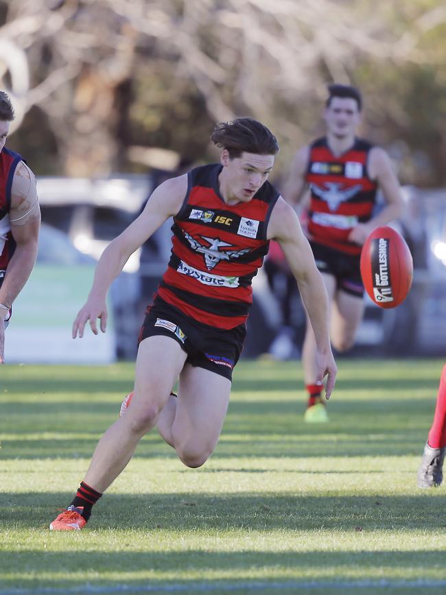 Max Kleverkamp playing for Lauderdale in Tasmania.