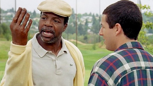 Chubs Peterson with his wooden hand in Happy Gilmore.