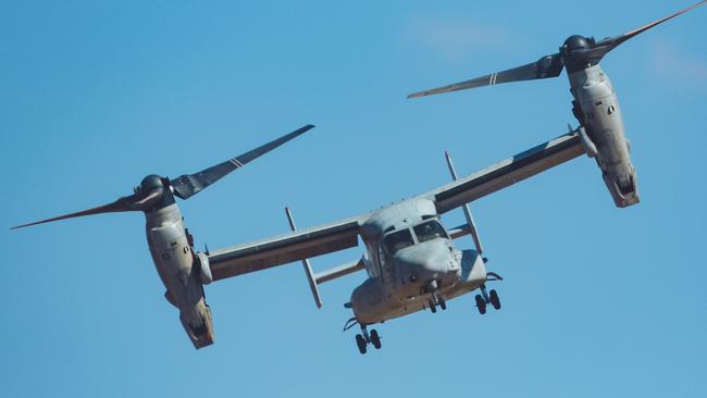 A US Marine Corp MV- 22 Osprey. Picture: Glenn Campbell