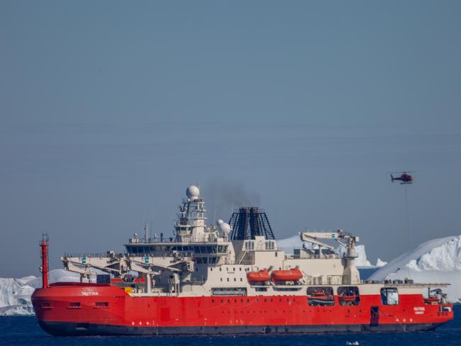 Helicopter operations on Australia's new Antarctic icebreaker, RSV Nuyina, 2022. Picture -  © Pete Harmsen Australian Antarctic Division