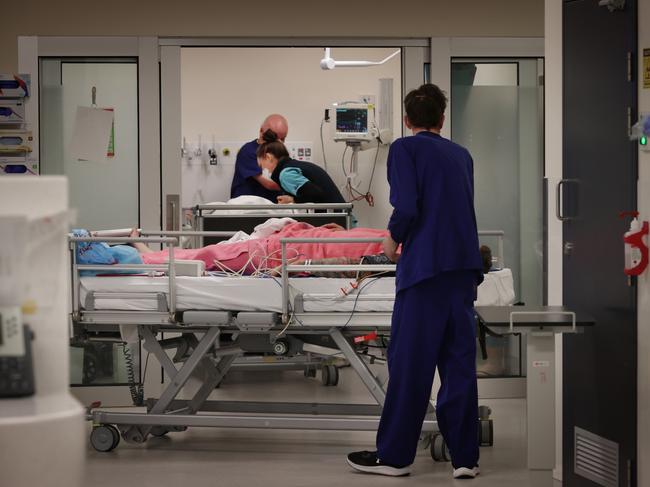 A patient transported for a scan. Picture: David Caird