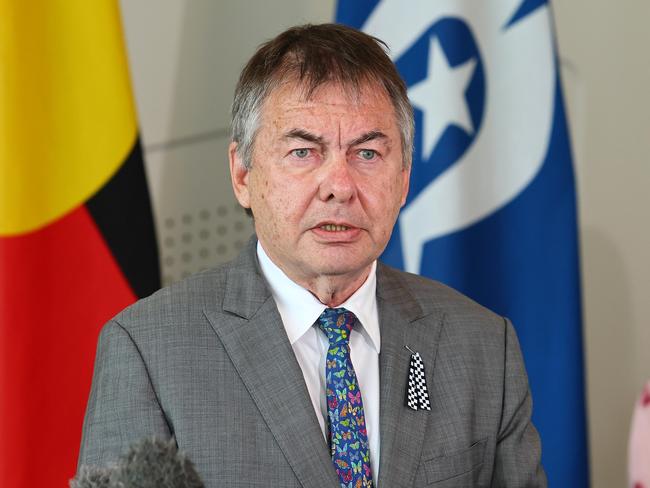 BRISBANE, AUSTRALIA - NewsWire Photos DECEMBER 13, 2022: Commissioner Walter Sofronoff during a press conference at the handing down of the DNA Inquiry report in Brisbane. Picture: NCA NewsWire/Tertius Pickard