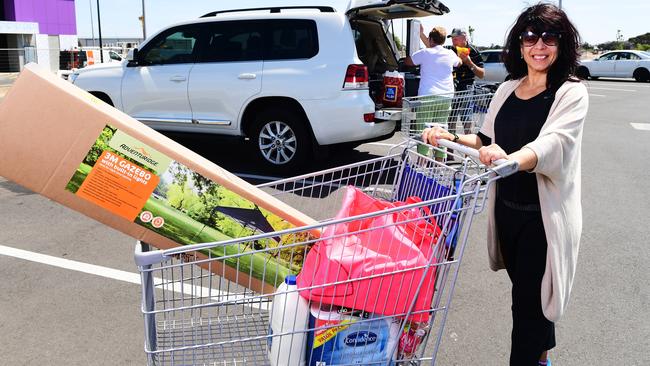 Valerie Jones shops at the Adelaide Airport Aldi. Picture: Mark Brake