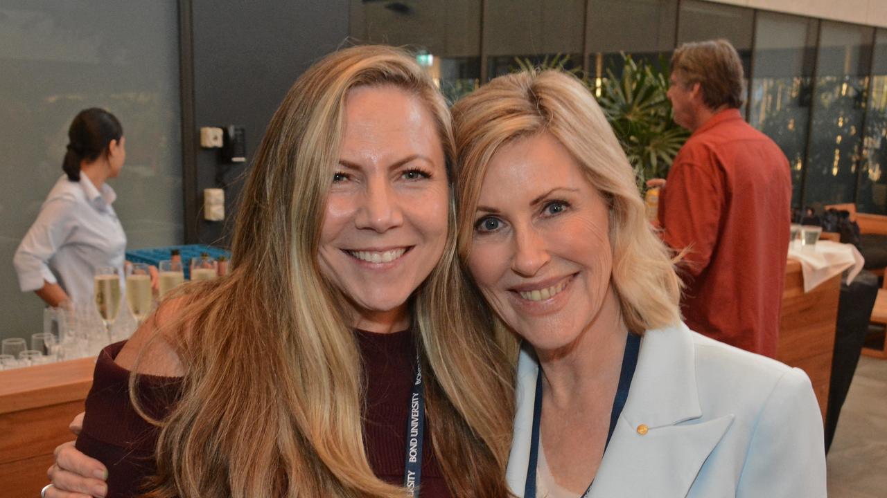 Cath Webber and Kay McGrath at Women in Media conference at Bond University, Robina. Pic: Regina King