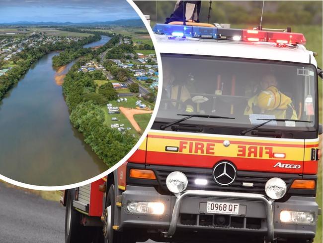 Fire crews responded to a marine fire on the Johnstone River in the centre of Innisfail on Saturday afternoon. Picture: File photos