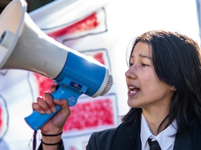 Aimee Griffiths is part of the Save the Planet Party, which isn’t a registered party but aims to give young people a voice. Picture: Supplied