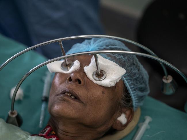 Amrit Maya Nepali, 74, came to the Tilganga Institute of Ophthalmology Outreach Microsurgical Eye Clinic at Dolakha, Nepal for bilateral cataract treatment. Picture: Michael Amendolia <a class="capi-image" originid="crop-2f08bcb29c4b60211b2d937576459607"></a>