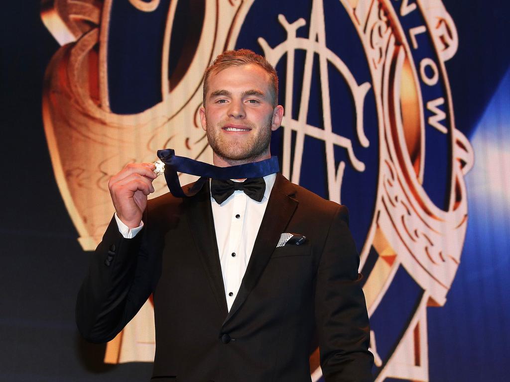 Brownlow Medal 2018 Tom Mitchell wins, Steele Sidebottom, results