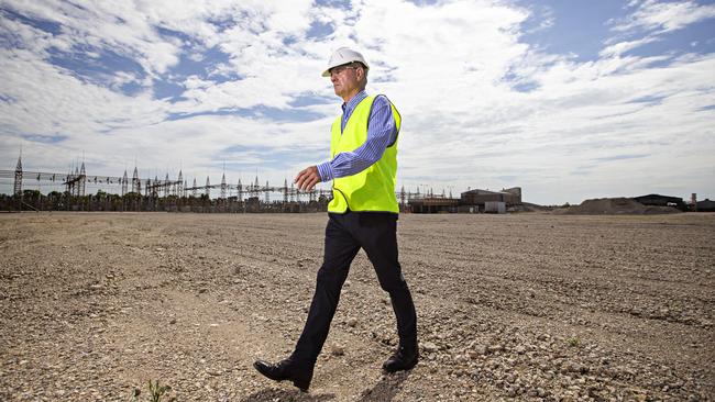 Snowy Hydro CEO Paul Broad at the gas power station site in Kurri Kurri near Newcastle that plans to start operations in late 2023.