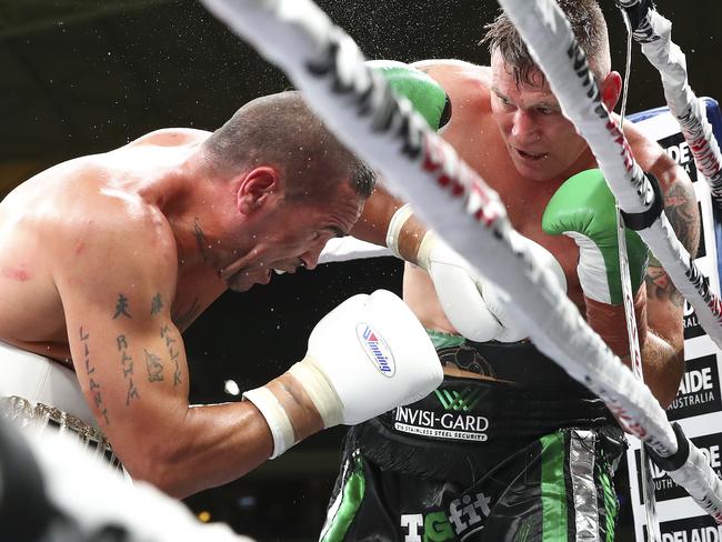 Blood sweat and, ultimate, tears were shed in front of the Adelaide Oval crowd.