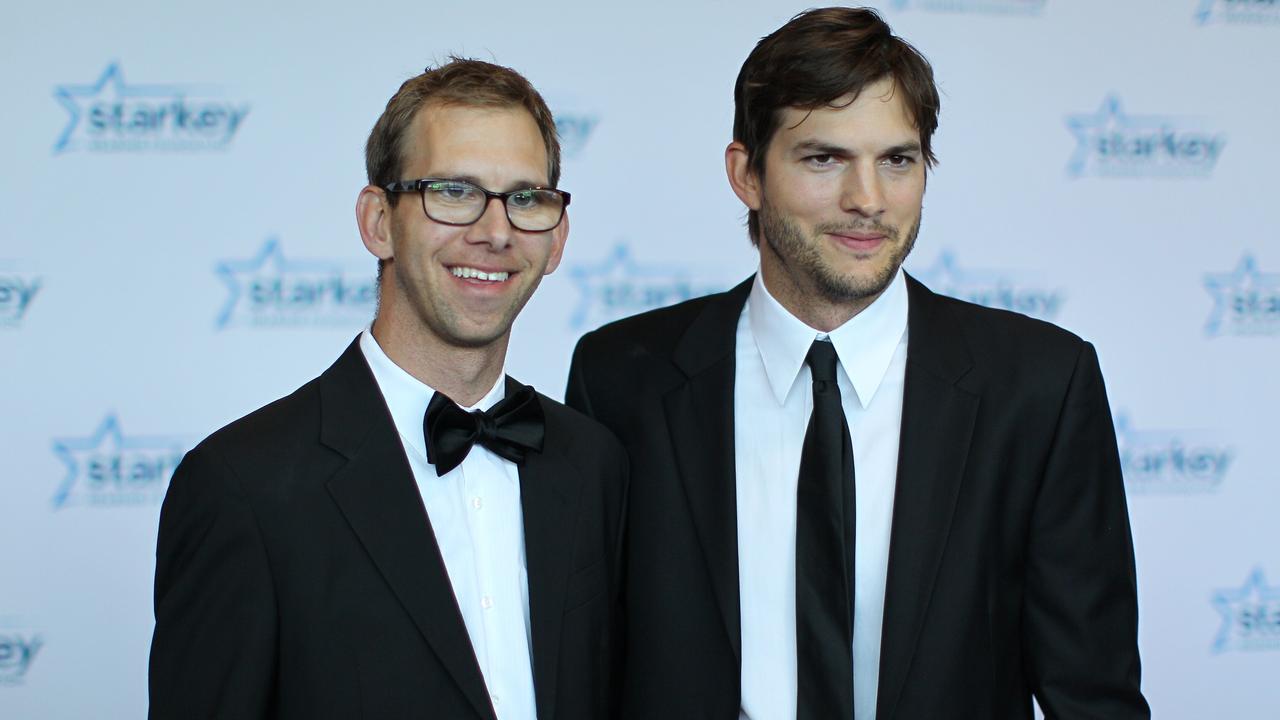 Ashton and twin brother Michael united for a joint interview in the streaming special. Picture: Adam Bettcher/Getty Images