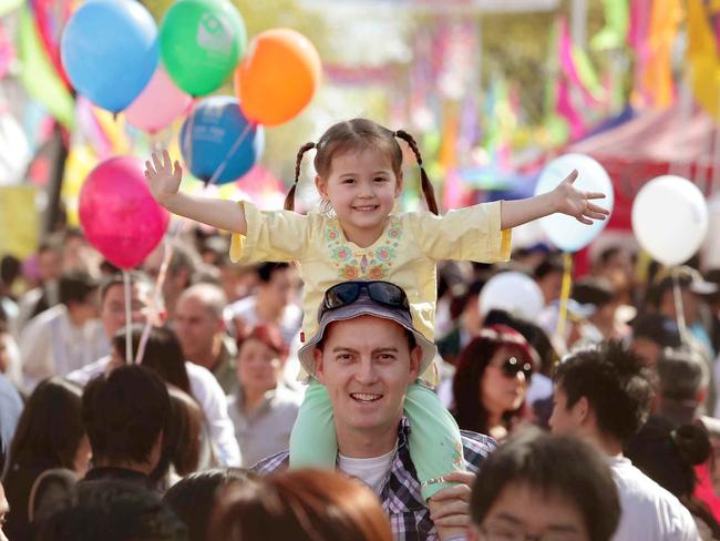 Brad and Ava 3 Stirzaker at the Cabramatta Moon Festival.