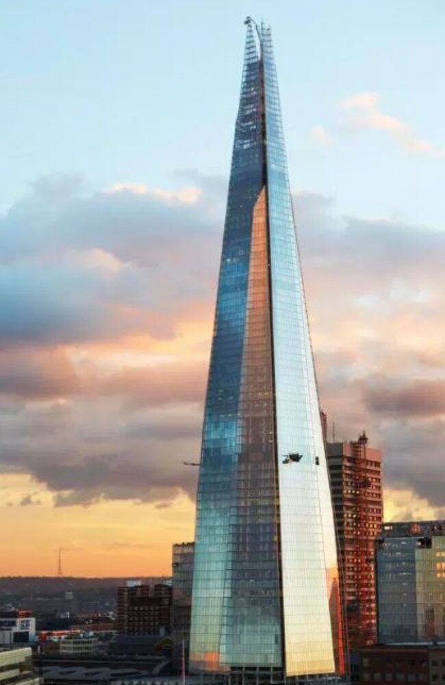 The Renzo Piano-designed, 310-metre Shard in London. Picture: Supplied