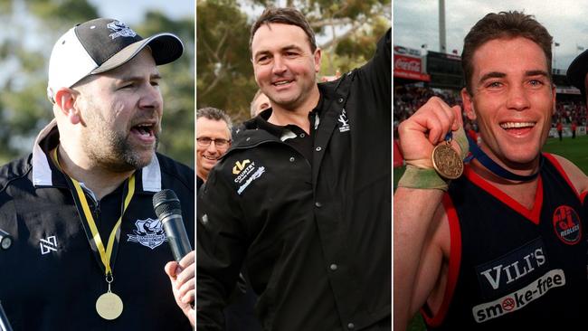 Matt Golding, Josh Ramsey and Brett James are among the top local SA footy coaches of the 21st Century so far