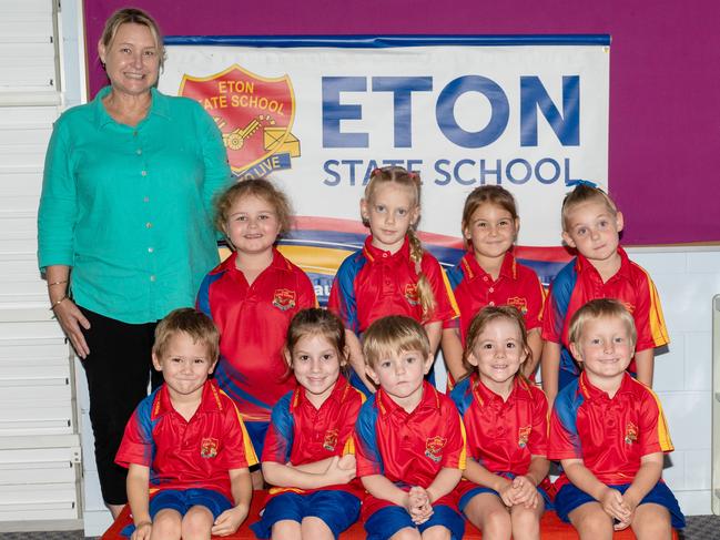 Eton State School Back row: Teacher: Mrs Dixon, Eretria, Mackenna, Indiana, Emily Front row: Jaxon, Summer, Orion, Lily, Rhylan Picture: Michaela Harlow.