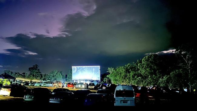The Ipswich community gathered at the Tivoli Drive-In Theatre to celebrate. Picture: Facebook/David Martin