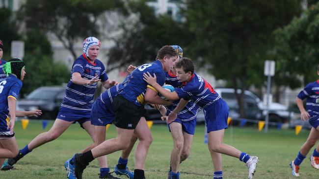 Day 1 of the King of the Country junior rugby union tournament at the Gold Coast Eagles Rugby Union Club. Under-15s: 10.40am: USQ Saints v Invitational Barbarians USQ Player No Barbarians Player No73 Clay Hindmarsh Pic Mike Batterham