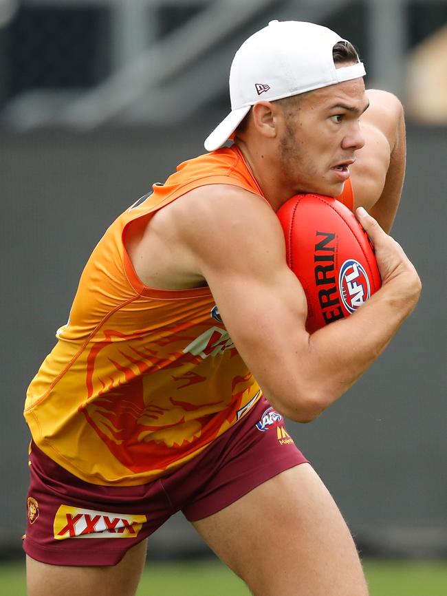 Cameron Rayner in action at Lions training. Picture: Getty Images