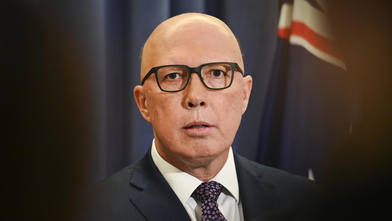 Opposition Leader Dutton said there had been ‘rumblings’ within Labor about how Mr Albanese had handled the Voice referendum. Picture: NCA NewsWire / Martin Ollman