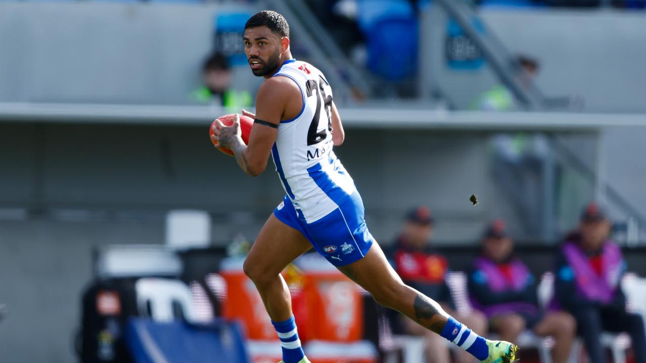 Tarryn Thomas would be an ideal addition to the Suns’ list. Picture: Dylan Burns/AFL Photos via Getty Images