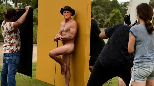 Greg Norman goes nude for an ESPN shoot. Picture: ESPN