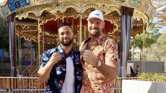 Joseph Parker with close friend and training partner Tyson Fury.