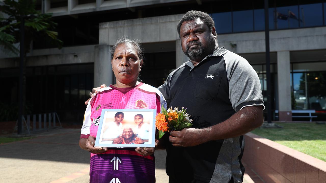 Ms Bernard's mother Edwina Bernard and uncle Teddy Bernard attended the first day of the coronial inquest into Ms Bernard's disappearance. Picture: Brendan Radke