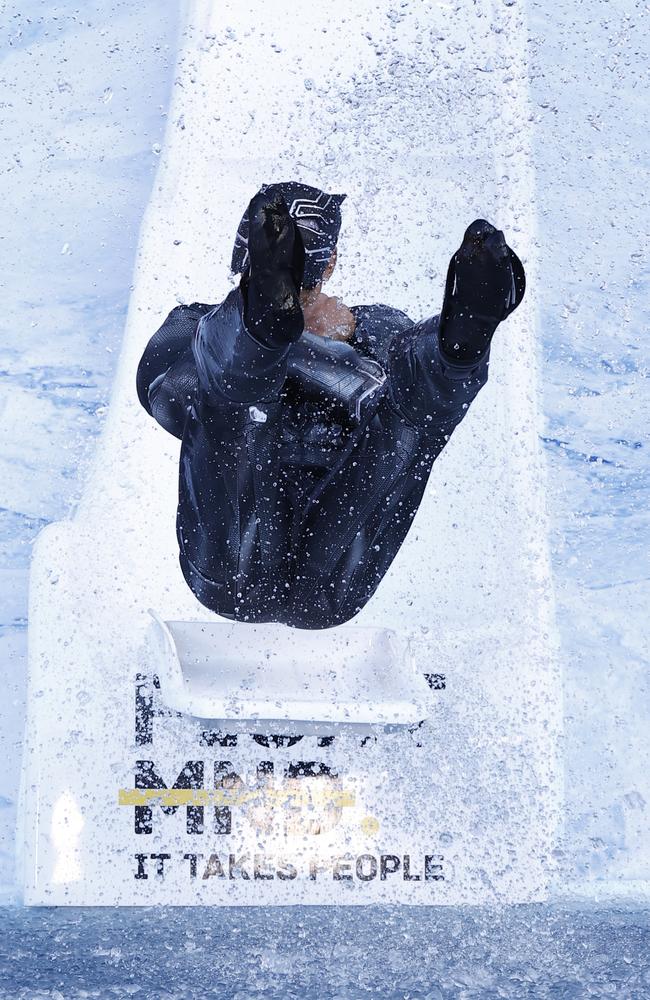 Catching some air before hitting the water. Picture: Getty Images