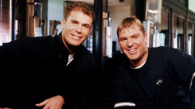 Wayne Carey and Shane Warne go way back. Pictured here together in their much younger days. Picture: News Corp