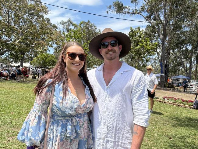 Racegoers at the Torbanlea Picnic Races.