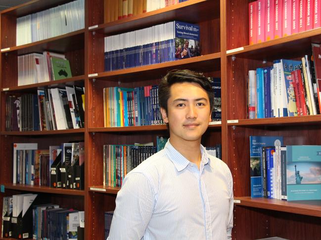 ASPI cyber espionage, foreign interference and AI tech analyst Albert Zhang who uses his Melbourne University Masters in Mathematics to analyse data. Picture: Supplied