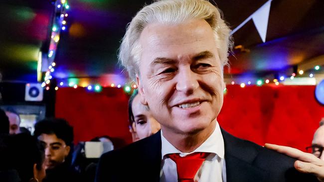 Anti-EU, right-wing populist Geert Wilders’ Freedom Party has won the most seats in the Dutch general election. Picture: AFP