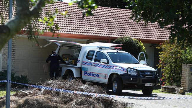 Police at the scene at Spikes Ct Arundel. Picture Glenn Hampson