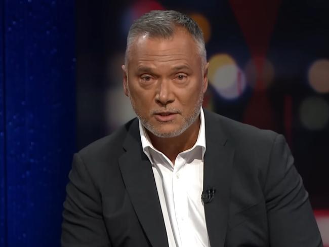 ABC Q+A host Stan Grant on his final show on Monday, May 22, 2023, before taking indefinite leave. Picture: ABC