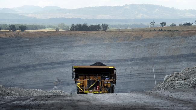 Coal truck hauling 172 metric tons of coal at Rix's Creek Mine. Picture: Troy Snook