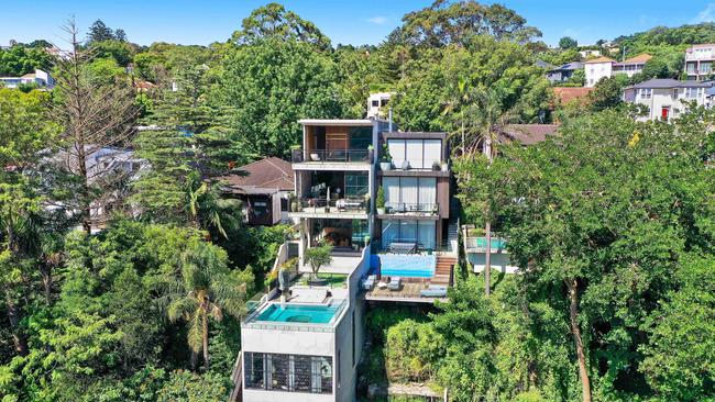 An unorthodox multi-level home built by Mr Oberman at 39A Carlotta Road, Double Bay raised eyebrows. Image: NSW Real Estate.