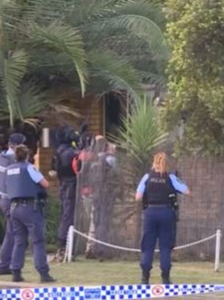 He was involved in a standoff with police for over an hour. Picture: 9News