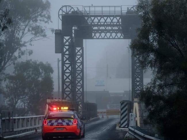 The bridge over the Murray River at Tooleybuc has been shut to all traffic. Picture: George Dajczer