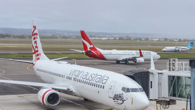 Virgin and Qantas stand to do very nicely from the footy finals, with eye-watering fares being charged for remaining seats. Picture: Brenton Edwards/NCA NewsWire