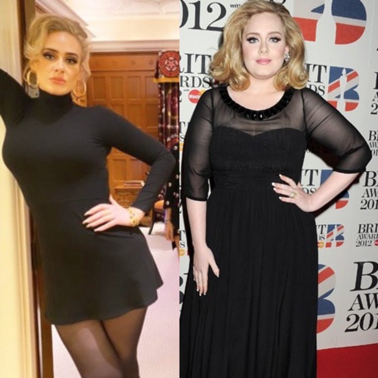 Adele has reportedly lost almost 45kg on her transformation journey. Picture: Instagram/Getty Images