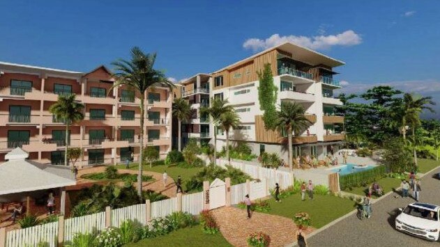 Its predecessor was a seven or eight-storey apartment complex that got knocked on the head by Cairns councillors. However, this new five-storey retirement village plan for the Clifton Beach esplanade is still drawing a lot of flak from locals who want all development to be limited to four storeys. Picture: Supplied.